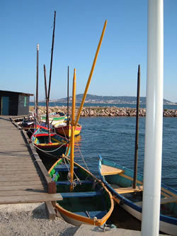 Catalan Barques - with Sete in the distance